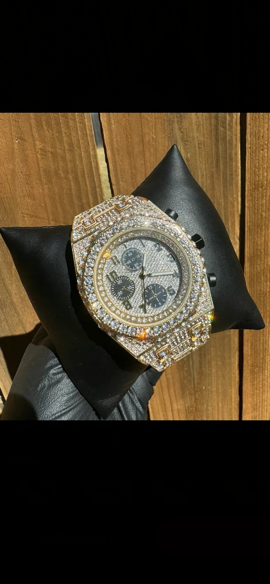 “Caviar El Paso” 24k gold + diamond watch