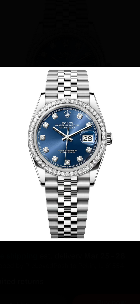Rolex Datejust 36mm Stainless Steel Diamond